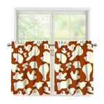 Chocolate And Milk Cow Print Tier Curtains