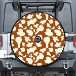 Chocolate And Milk Cow Print Tire Cover With Camera Hole