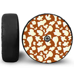 Chocolate And Milk Cow Print Tire Cover With Camera Hole