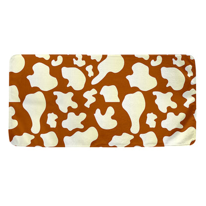 Chocolate And Milk Cow Print Towel