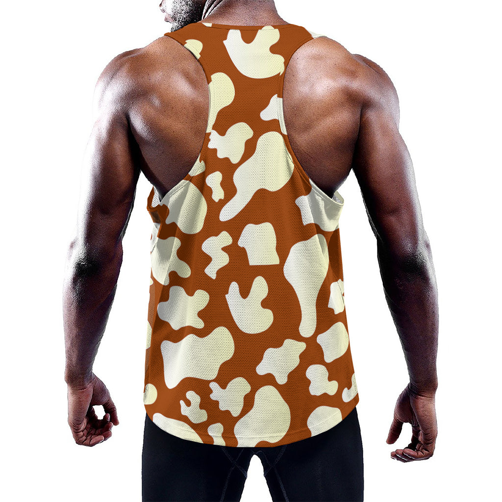 Chocolate And Milk Cow Print Training Tank Top