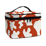 Chocolate And Milk Cow Print Travel Makeup Bag