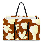 Chocolate And Milk Cow Print Utility Tote Bag