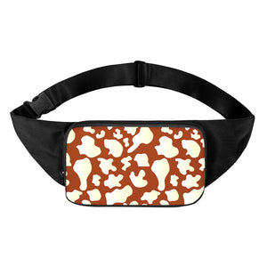 Chocolate And Milk Cow Print Waist Bag