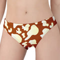 Chocolate And Milk Cow Print Women's Panties