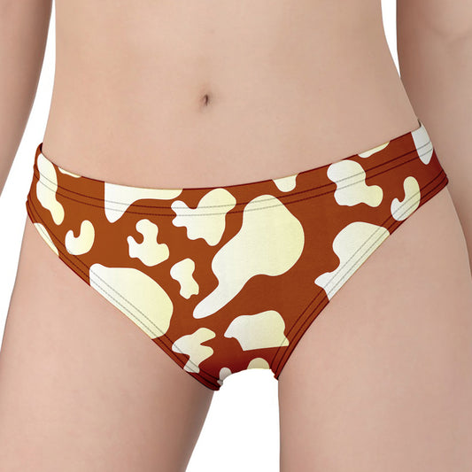 Chocolate And Milk Cow Print Women's Panties