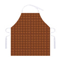Chocolate Bar Pattern Print Adjustable Apron