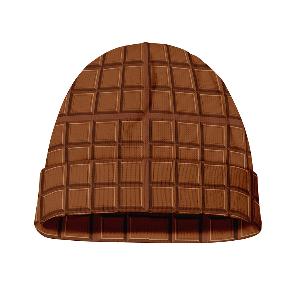 Chocolate Bar Pattern Print Beanie