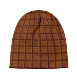 Chocolate Bar Pattern Print Beanie