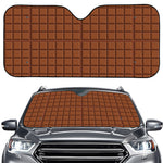 Chocolate Bar Pattern Print Car Windshield Sun Shade