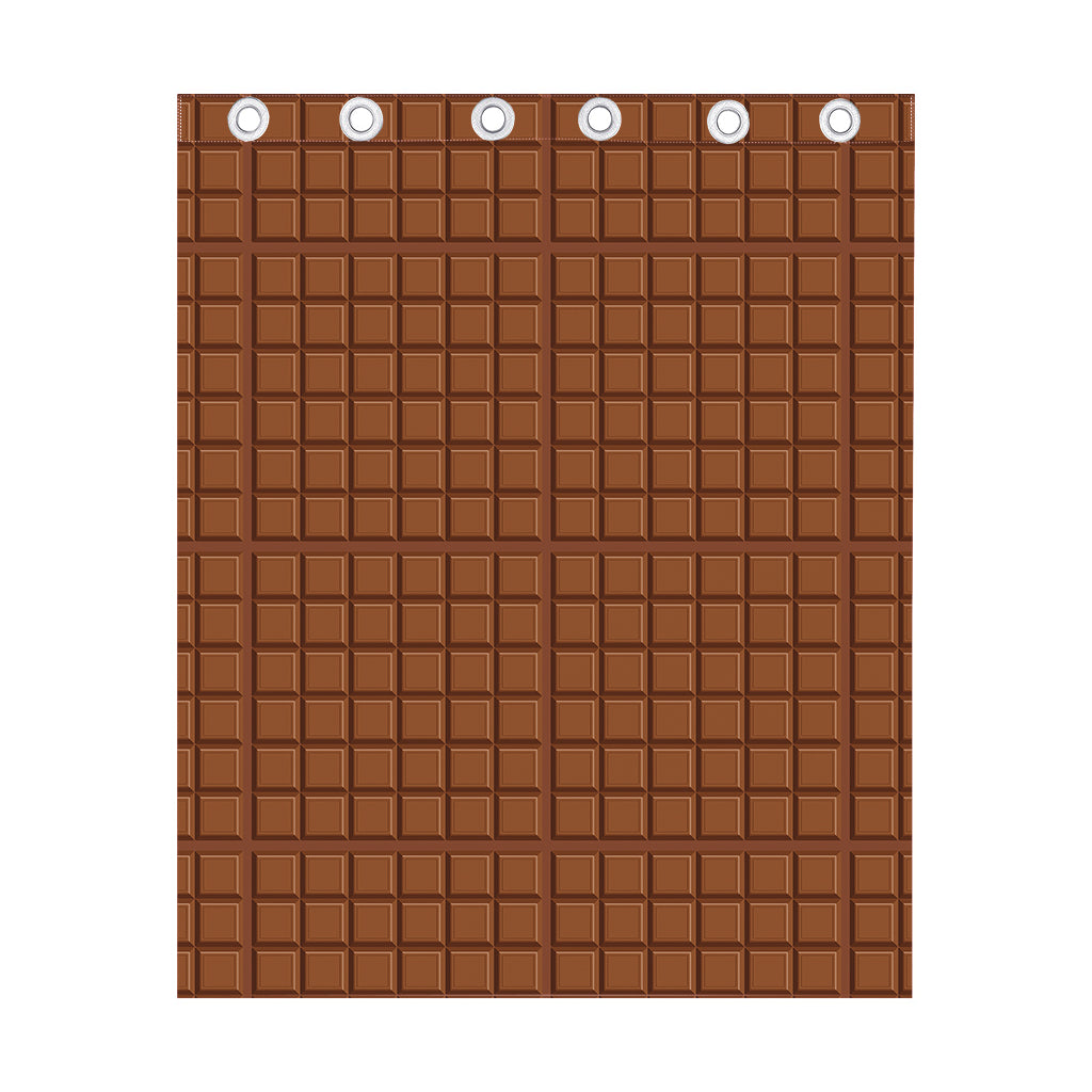 Chocolate Bar Pattern Print Curtain