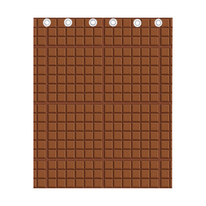 Chocolate Bar Pattern Print Curtain