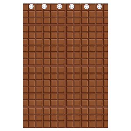 Chocolate Bar Pattern Print Curtain