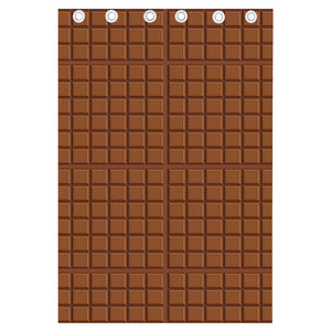 Chocolate Bar Pattern Print Curtain