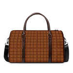 Chocolate Bar Pattern Print Duffle Bag