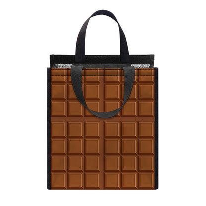 Chocolate Bar Pattern Print Insulated Lunch Tote