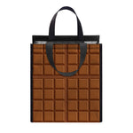 Chocolate Bar Pattern Print Insulated Lunch Tote