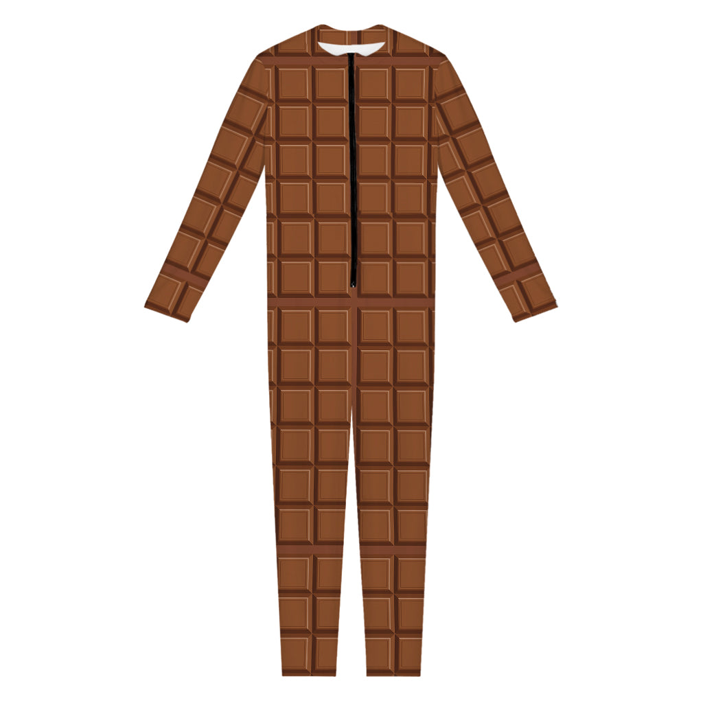 Chocolate Bar Pattern Print Jumpsuit