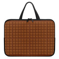 Chocolate Bar Pattern Print Laptop Sleeve With Handle