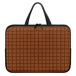 Chocolate Bar Pattern Print Laptop Sleeve With Handle