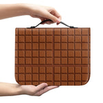 Chocolate Bar Pattern Print Leather Bible Cover