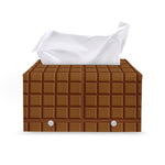 Chocolate Bar Pattern Print Leather Tissue Box Cover