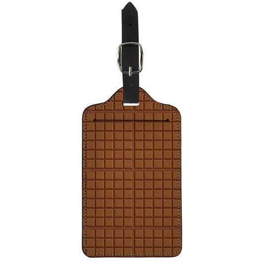 Chocolate Bar Pattern Print Luggage Tag