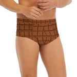 Chocolate Bar Pattern Print Men's Briefs