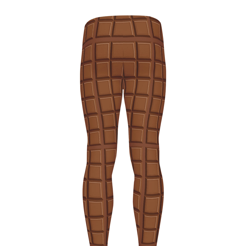 Chocolate Bar Pattern Print Men's leggings