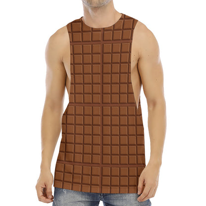 Chocolate Bar Pattern Print Men's Muscle Tank Top