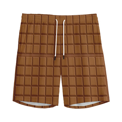 Chocolate Bar Pattern Print Men's Sports Shorts