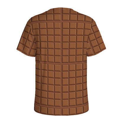 Chocolate Bar Pattern Print Men's Sports T-Shirt