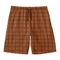 Chocolate Bar Pattern Print Men's Swim Trunks
