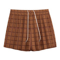 Chocolate Bar Pattern Print Mesh Shorts