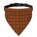 Chocolate Bar Pattern Print Over The Collar Dog Bandana