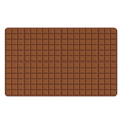 Chocolate Bar Pattern Print Polyester Doormat