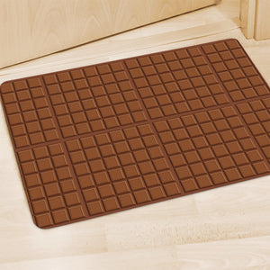 Chocolate Bar Pattern Print Polyester Doormat