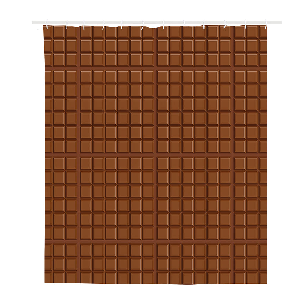 Chocolate Bar Pattern Print Polyester Shower Curtain