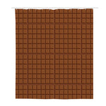 Chocolate Bar Pattern Print Polyester Shower Curtain