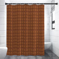 Chocolate Bar Pattern Print Premium Shower Curtain