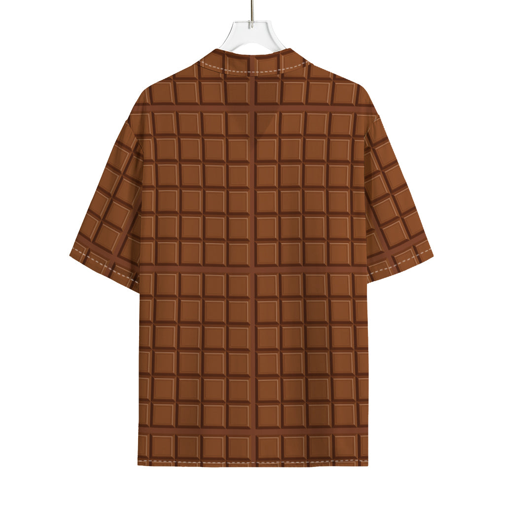 Chocolate Bar Pattern Print Rayon Hawaiian Shirt