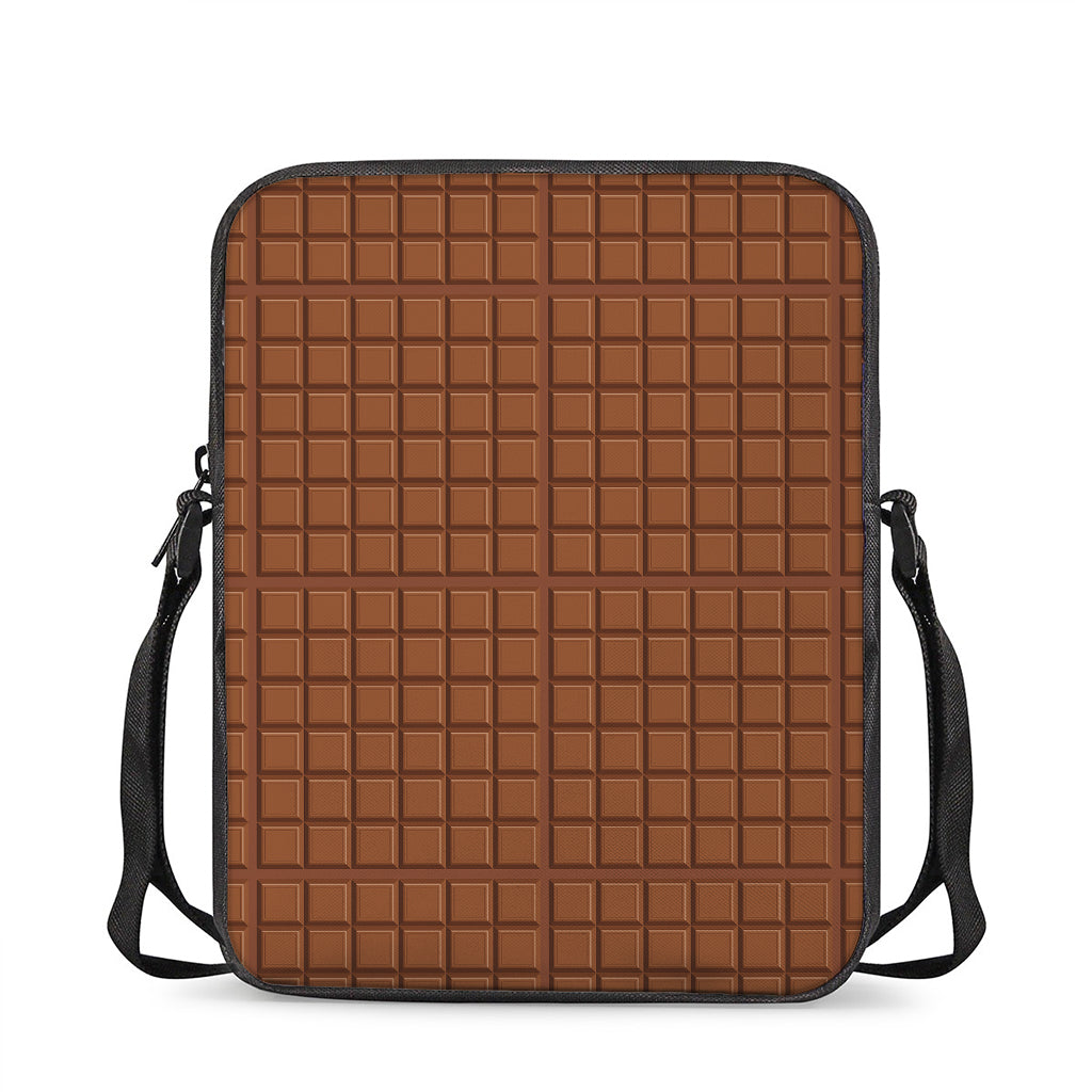 Chocolate Bar Pattern Print Rectangular Crossbody Bag