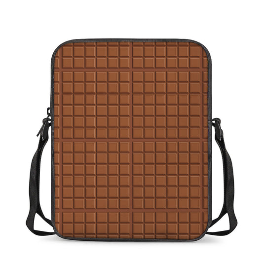 Chocolate Bar Pattern Print Rectangular Crossbody Bag