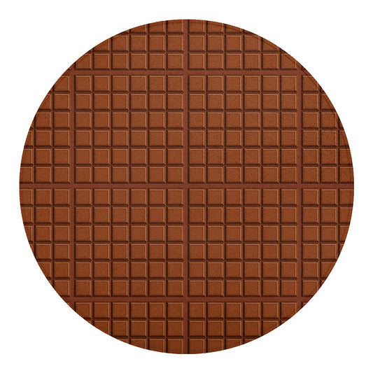 Chocolate Bar Pattern Print Round Blanket
