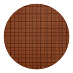 Chocolate Bar Pattern Print Round Blanket