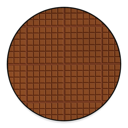 Chocolate Bar Pattern Print Round Floor Mat