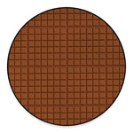 Chocolate Bar Pattern Print Round Floor Mat