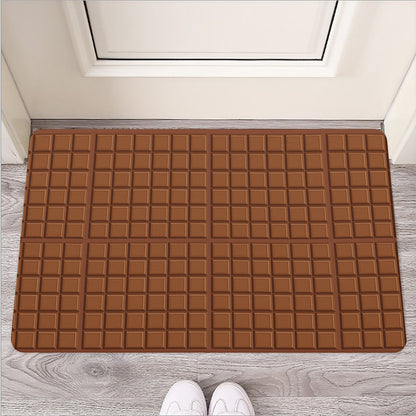 Chocolate Bar Pattern Print Rubber Doormat