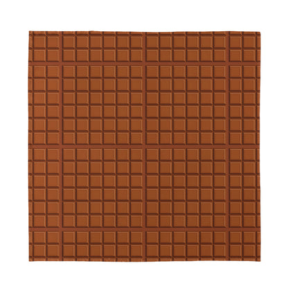 Chocolate Bar Pattern Print Silk Bandana