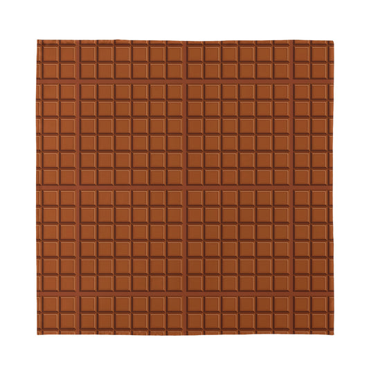 Chocolate Bar Pattern Print Silk Bandana